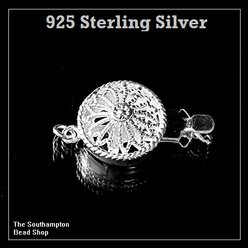 925 Silver Filigree Finish Box Clasp